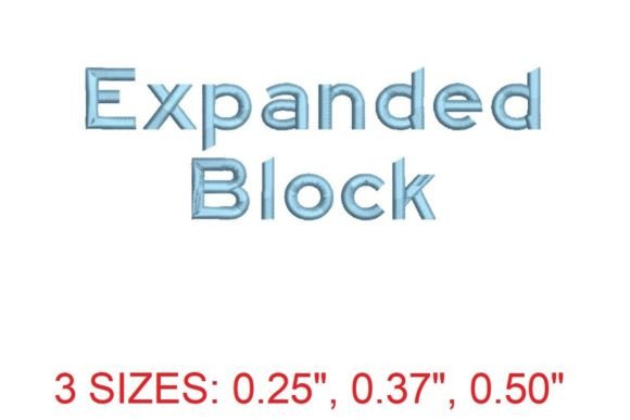 Expanded Block Font: Bold Lettering for Apparel