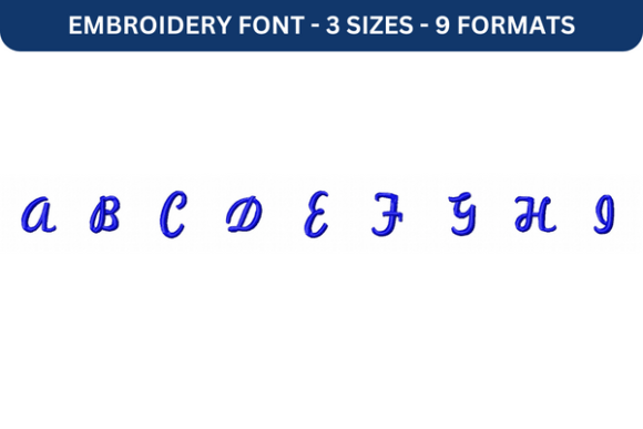 Marketing Script Font Upper A to I: An Embroidery Review
