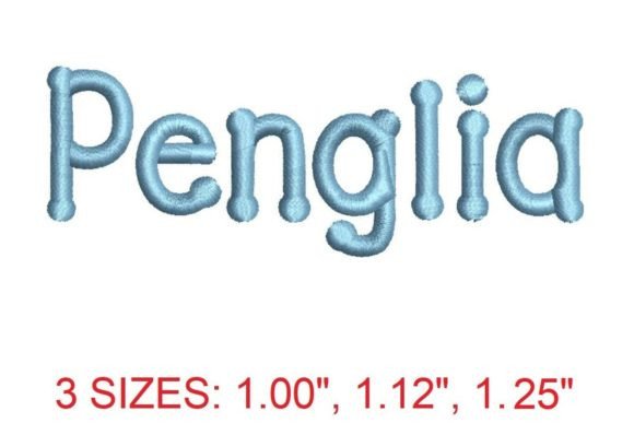 Penglia Embroidery Font: Elegant Holiday Stitching
